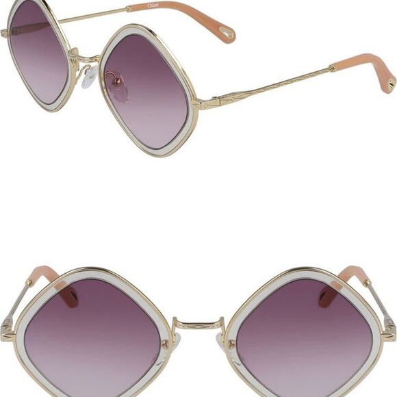 - Chloe mod rectangular sunglasses main image 8